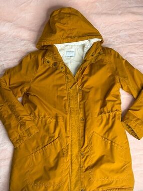 Old Navy Hooded Teddy-Lined Jacket in Mustard Yellow